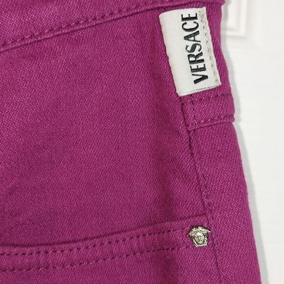 VTG Versace Jean Couture Purple Y2K Mom Jeans 34 - Picture 5 of 12